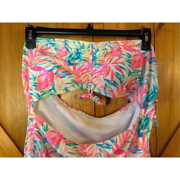 Decree Womens Pastel Oasis Monokini One Piece Swimsuit Size XL nwt (8068) - Picture 3 of 7